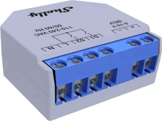 Dimmer Shelly Plus 0-10V, Wireless, Blu, Gri - 1