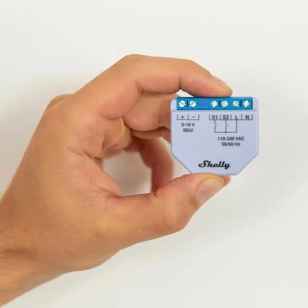 Dimmer Shelly Plus 0-10V, Wireless, Blu, Gri - 4