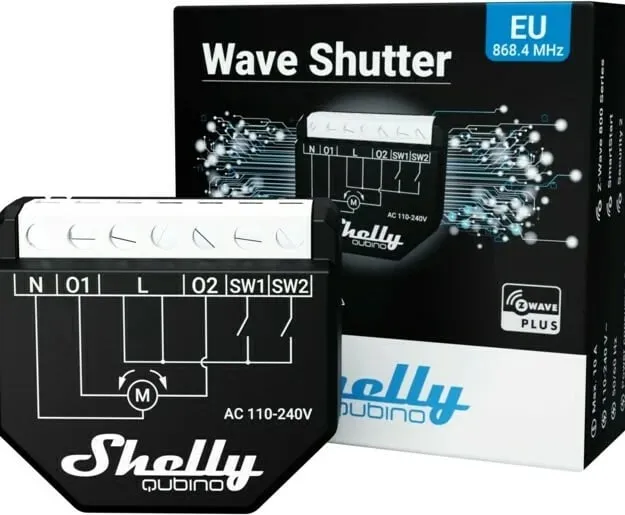 Modul smart Shelly Wave Shutter, rele për roleta dual, Z Wave - 4