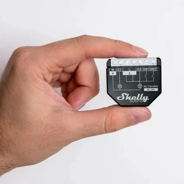 Smart switch Shelly Qubino WAVE 2PM, Wireless, 25 dBmW, Z-Wave, 868.4 MHz, e zezë - 4