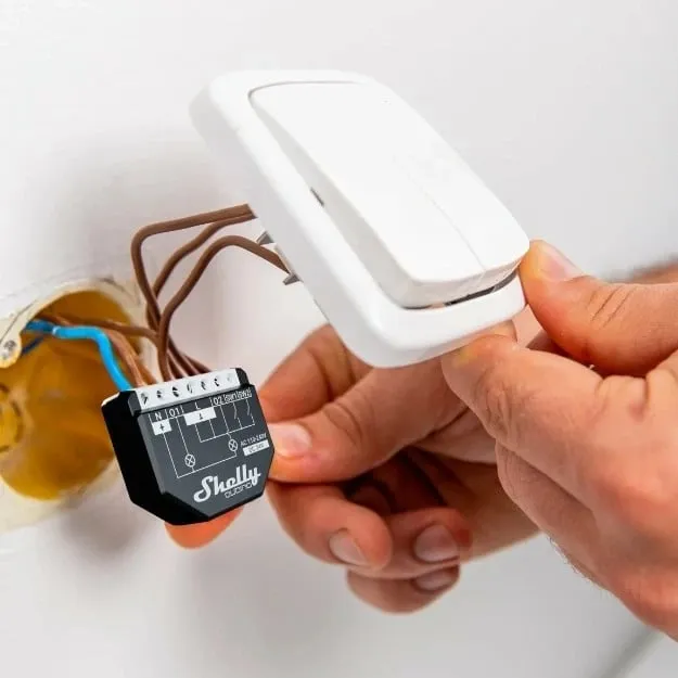 Smart switch Shelly Qubino WAVE 2PM, Wireless, 25 dBmW, Z-Wave, 868.4 MHz, e zezë - 5