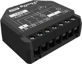 Smart switch Shelly 2PM Gen3, 2P, Wireless, 2402 MHz, Ngjyrë e zezë