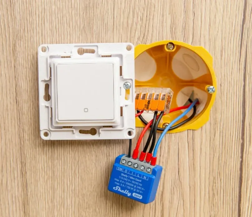 Smart switch Shelly 1 Mini Gen4, 2 copë, Kaltër - 3