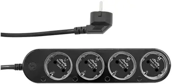 Prizë inteligjente Shelly Power Strip 4 Gen4, 4 dalje, Wi Fi, e zezë