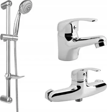 Set dushi SIROS Shower Set, shufër 70 cm, 3 funksione, krom gri
