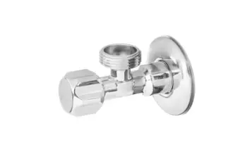 Valvulë këndore e rubinetit Invena (H / ZW-52-015), 1/2" x 1/2", e argjendtë