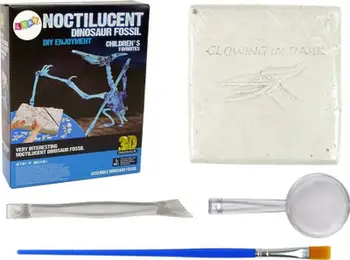 Set arkeologjik LeanToys Pteranodon, skelet dinosauri 3D, që ndriçon në errësirë