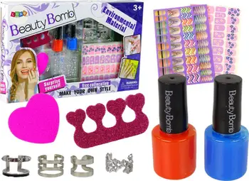 Set manikyri LeanToys Nail Painting Set, me shkëlqim, për fëmijë