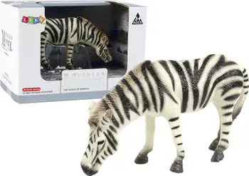 Figurinë lodër LeanToys Animals of the World Zebra, koleksionuese, madhësi e madhe, shumëngjyrëshe