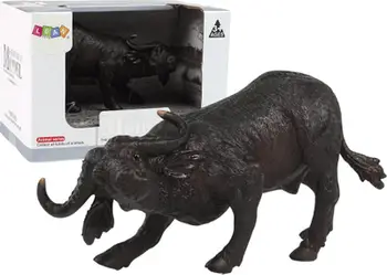 Figurinë lodër LeanToys African Buffalo, Animals of the World, plastike, shumëngjyrëshe