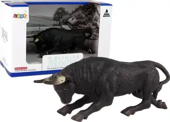 Figurinë lodër LeanToys Bull Animals of the World, madhësi e madhe, plastike, shumëngjyrëshe