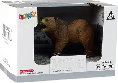 Figurinë koleksionuese LeanToys Brown Bear, ari, plastikë, kafe - 3