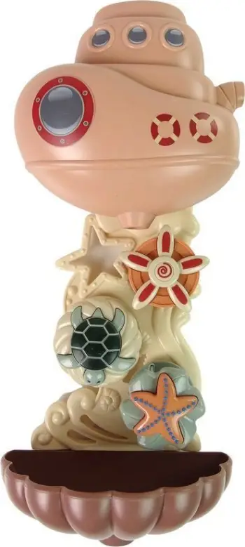 Set lodrash banje LeanToys Bath Set Ship, ujëvarë uji, kafshë detare, shumëngjyrësh