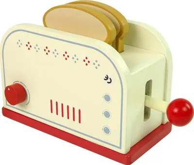 Lodër tostierë druri LeanToys, set mëngjesi, për fëmijë - 2