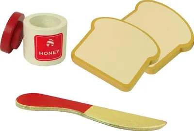 Lodër tostierë druri LeanToys, set mëngjesi, për fëmijë - 3