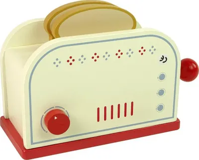 Lodër tostierë druri LeanToys, set mëngjesi, për fëmijë - 4