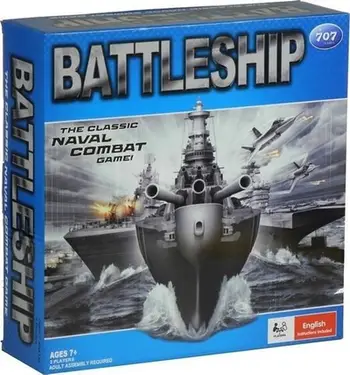 Loja shoqërore Battleship, për 2 lojtarë, mbi 7 vjeç, shumëngjyrëshe