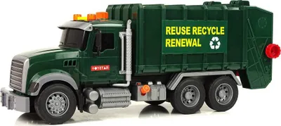 Kamion lodër koshash Toy Garbage Truck 9525, me drita dhe zë, 38cm, shumëngjyrësh - 2