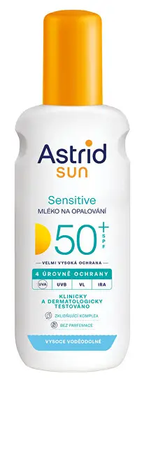 Qumësht kundër dielli Astrid Sensitiv SPF 50+ Sun, 150 ml
