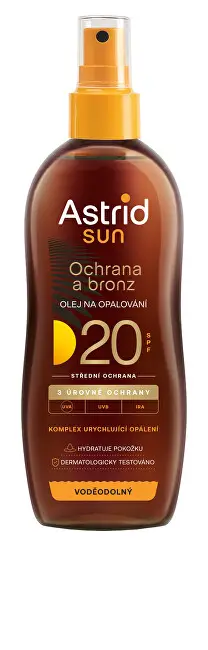 Vaj dielli Astrid SPF 20 Sun, 200 ml