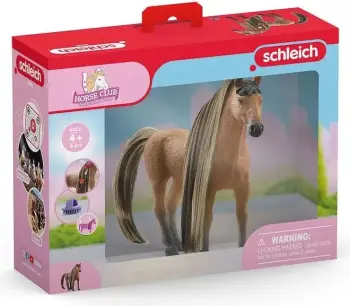 Figurine Schleich Sofias Beauties Akhal Teke Stallion, me krifë dhe bisht të krehshëm, me aksesorë zbukurues, ngjyrë rëre