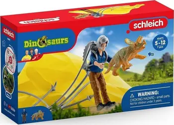 Figurë lodër Schleich Dinosaurs Dino Parachute Rescue, set lojërash, multicolor