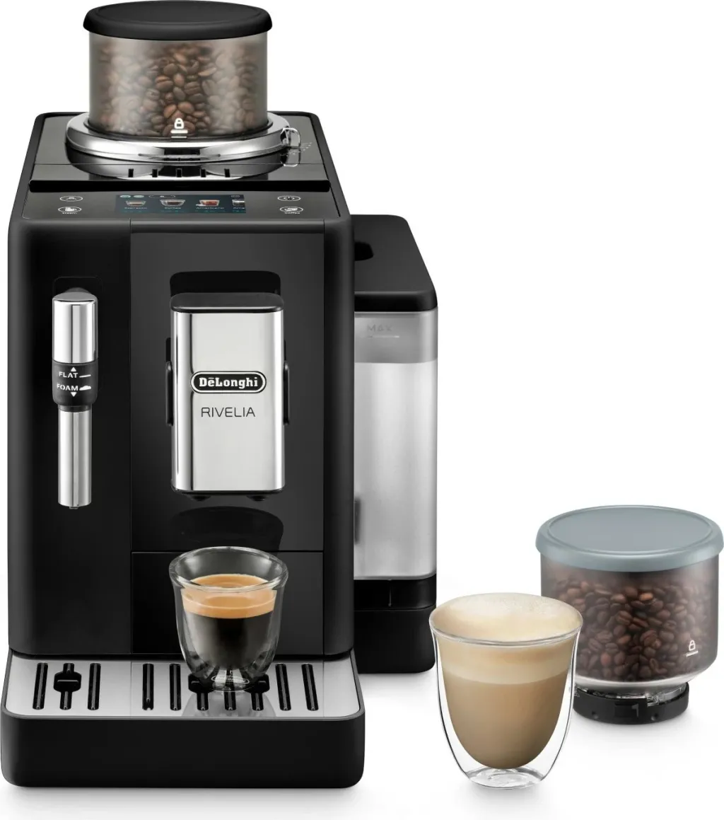 Aparat kafeje DeLonghi Rivelia, automatik, 250g, 1.4L, i zi - 1