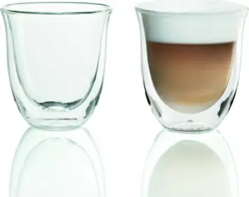 Set gotash DeLonghi (5513214601), 2 copë, 190 ml, transparente