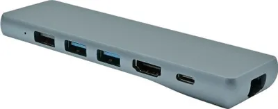 HUB USB ProXtend 8in1 USB C MacBook, Gigabit LAN, Power Delivery 87W, gri - 2