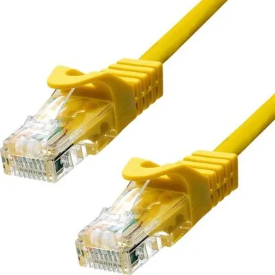 Kabllo rrjeti ProXtend CAT5e, 0.5m, RJ45, e verdhë - 1
