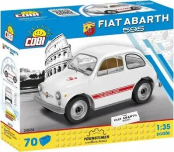 Makinë lodër Cobi Youngtimer Collection Fiat Abarth 500 1965, i bardhë