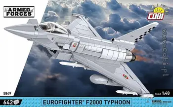 Set blloqe COBI Eurofighter F2000 Typhoon, 642 pjesë, shkallë 1:48, shumëngjyrësh