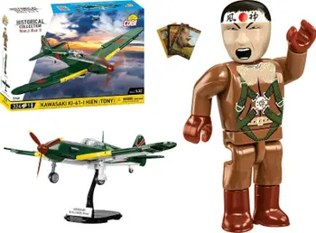 Lodra blloqe Cobi Historical Collection KAWASAKI KI-61-I HIEN 324 copë, aeroplan luftarak, shumëngjyrëshe