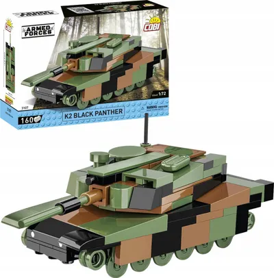 Lodër me blloqe Cobi K2 Black Panther, 160 elemente, shkallë 1:72 - 1