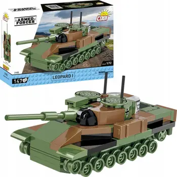 Lodra konstruktive Cobi Blocks Leopard I, 147 pjesë, shkallë 1:72, shumëngjyrëshe