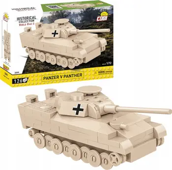 Set konstruktiv Cobi Bricks Panzer V Panther, 126 pjesë, shkalla 1:72, shumëngjyrësh