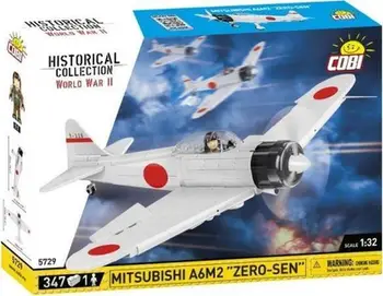 Set ndërtimi Cobi HC WWII Mitsubishi A6M2 Zero Sen, 347 pjesë, model avioni luftarak
