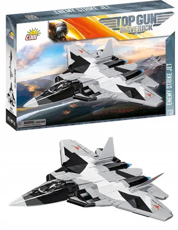 Set ndërtimi COBI Top Gun Enemy Strike Jet Su 57, 851 pjesë, 1:48, gri