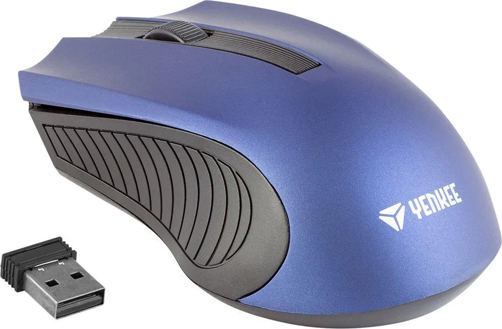 Maus Yenkee YMS, wireless, USB, i zi dhe i kaltërt - 2