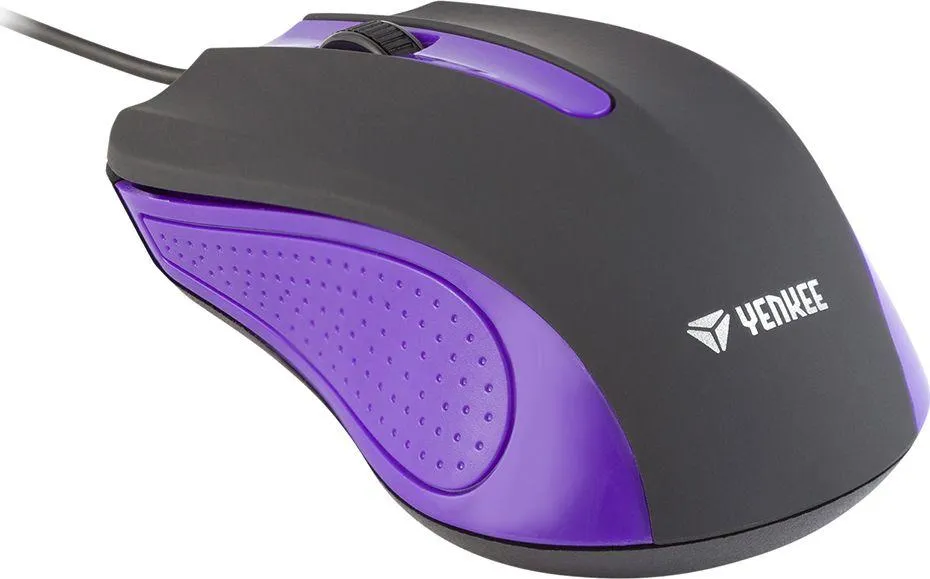 Maus Yenkee YMS, me kabllo, USB, i zi dhe vjollcë - 2
