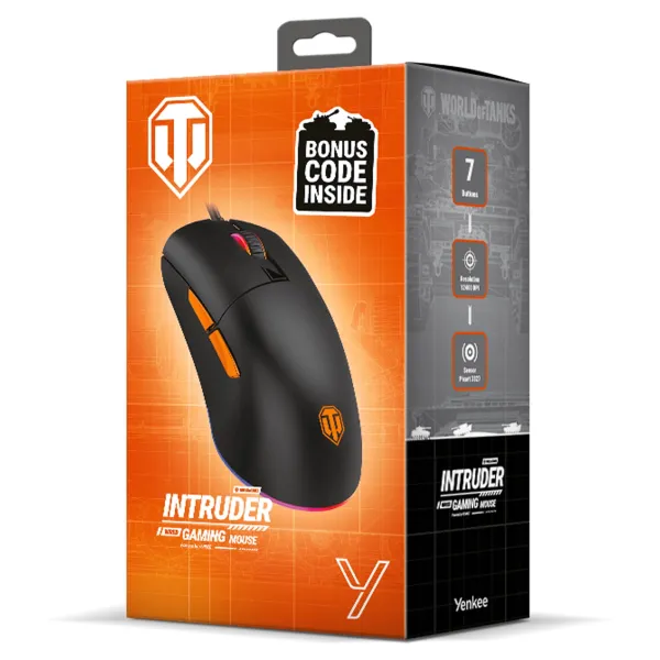 Maus Yenkee YMS WT200 INTRUDER - USB, e zezë - 3