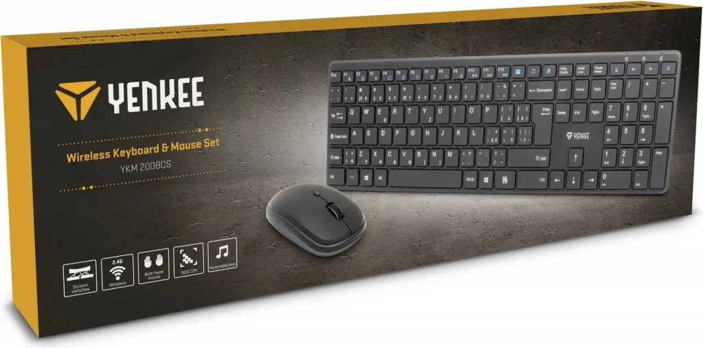 Set tastierë dhe mi Yenkee YKM 2008CS Combo Tribe, me tela, i zi - 5