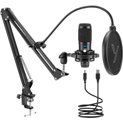 Mikrofon me aksesorë Yenkee YMC 1031 - USB, e zezë - 1