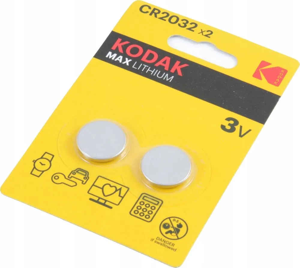 Bateri Kodak Max CR2032, 3V, 2 copë - 1