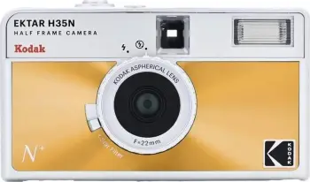 Aparat fotografik me film Kodak EKTAR H35N, 35mm half frame, lente xhami, Glazed Orange