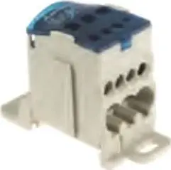 Bllok shpërndarës Elektro-Plast UKK-80 49.580, përçues Al Cu, montim në shina TH TS 35, gri