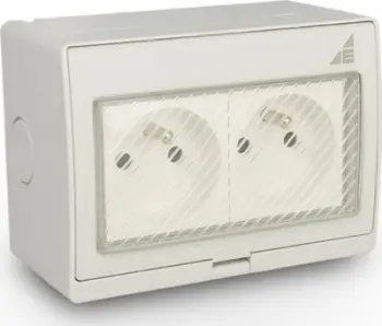 Prizë dyshe sipërfaqësore Elektro-Plast G2N AQUA55 55.35, IP55, gri