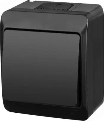 Çelës dritash Elektro-Plast HERMES 0331-09, 1-polësh, IP44, i zi