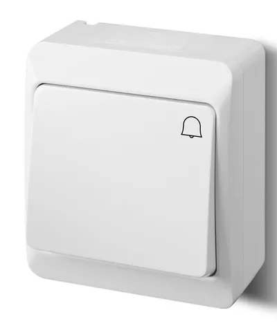 Buto për zile Elektro - Plast (0337 - 02), i bardhë - 1
