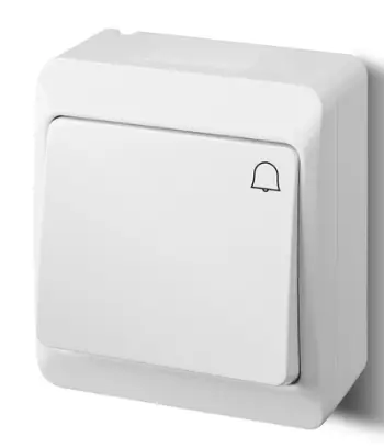 Buto për zile Elektro - Plast (0337 - 02), i bardhë